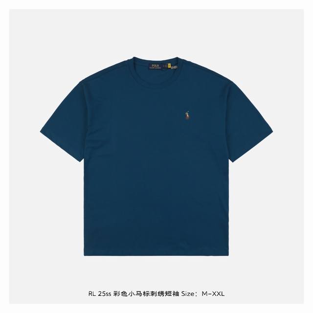Ralph Lauren 25Ss colorful pony logo embroidered short sleeves The fabric is mad