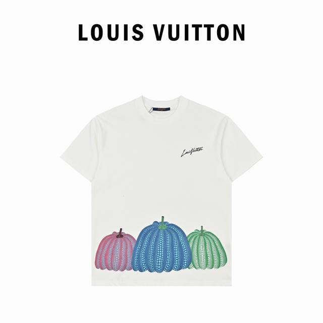 Louis Vitton 23Ss Xyk Pumpkin Print T-shirt A collaboration with Yayoi Kusama, i