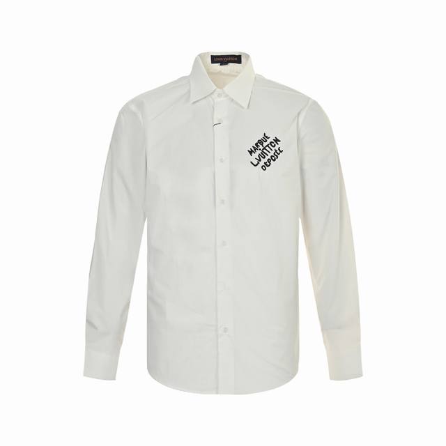 Louis Vuitton 25Ss Embroidered Letter Logo Shirt Due to the customized fabric an