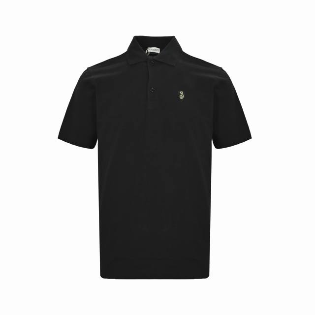 Burberry 25Ss Shield Embroidered Polo Short Sleeves 25Ss new Polo shirt, made of