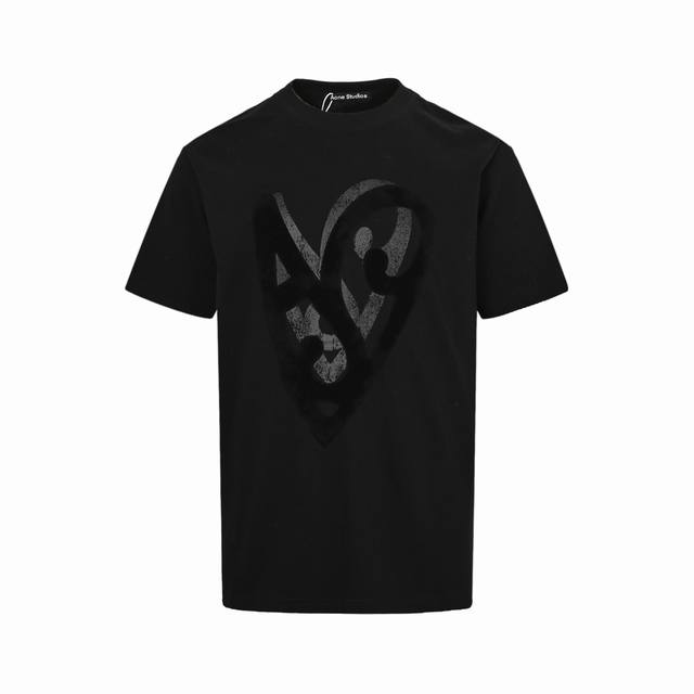 Acne Studios Love Graffiti Flocking Print Short Sleeves 1:1 Customized Original