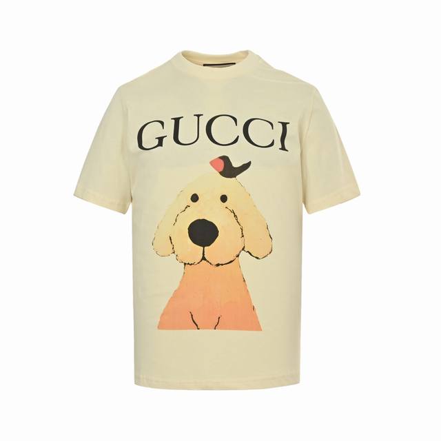 Gucci 25Ss Funny Cartoon Series Printed Short SleevesMade of custom knitted cott
