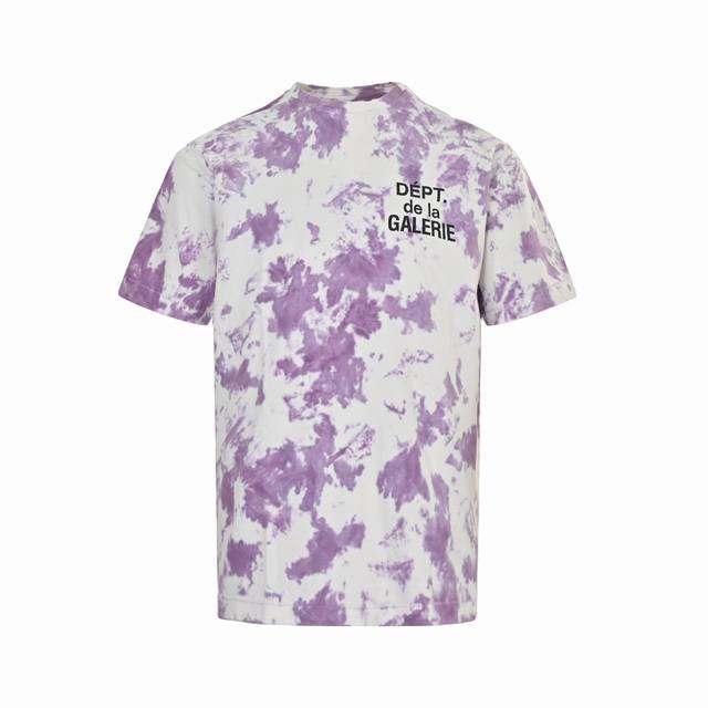 Gallery Dept 24Ss tie-dyed French letter print short sleeves Custom woven and dy