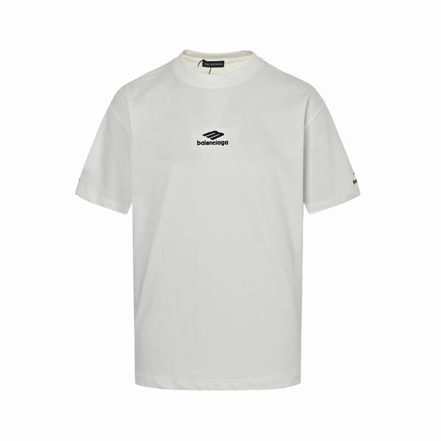Balenciaga 25Ss 3M small logo embroidered short sleeves The fabric is made of hi