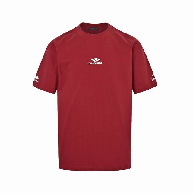 Balenciaga 25Ss 3M small logo embroidered short sleeves The fabric is made of hi