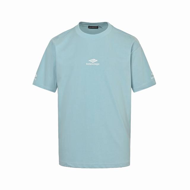 Balenciaga 25Ss 3M small logo embroidered short sleeves The fabric is made of hi