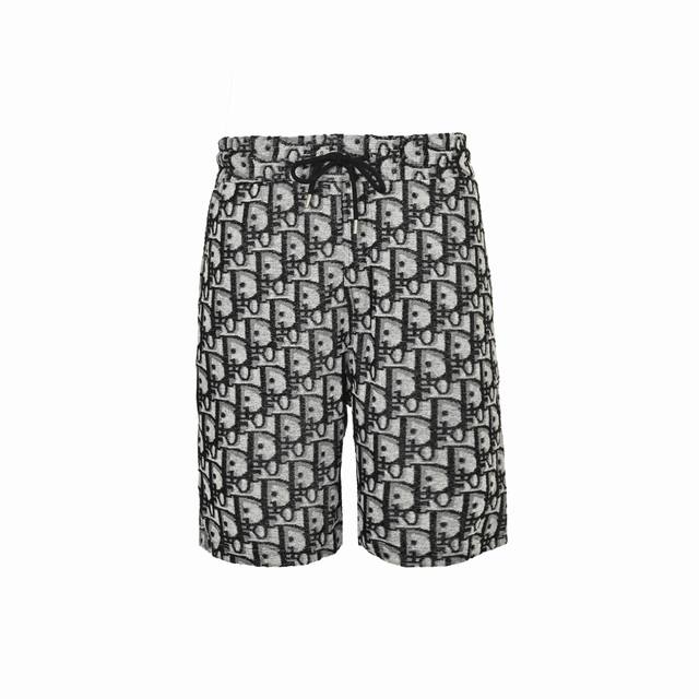Dior 25Ss full-print Cd old flower jacquard towel shorts The same towel fleece s