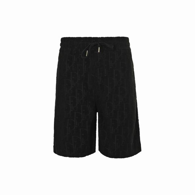 Dior 25Ss dark pattern Cd full print logo jacquard towel shorts 25 new knitted s