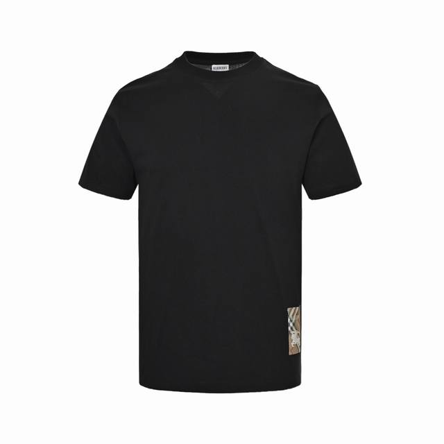 Burberry Burberry 25Ss Checked Horse Patch Short Sleeves Made of plain cotton fa