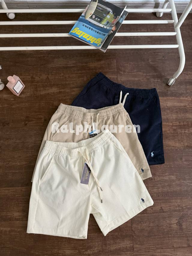 Ralph Lauren 25Ss Pony Embroidered Corduroy Casual ShortsCotton corduroy fabric