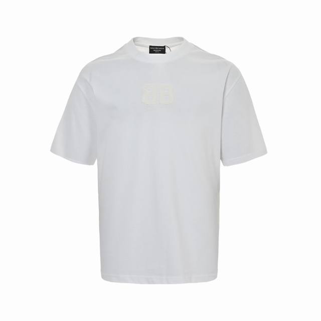 Balenciaga 25Ss double B towel embroidered short sleeves The fabric is made of 2