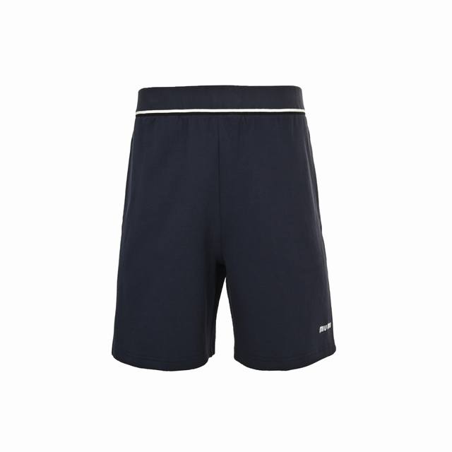 Miumiu Miu Miu 25Ss Embroidered Small Logo White Stripe Pique Shorts This is a p