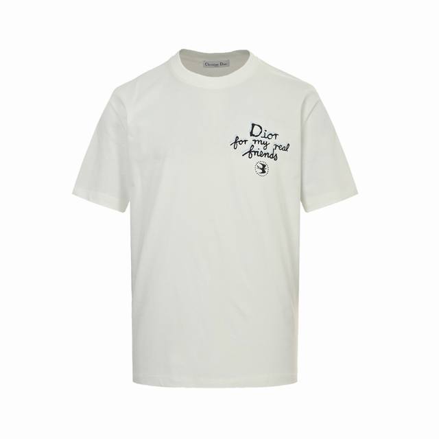 Dior 25Ss front and back letter foam print short sleeves Dior 2025 new classic r