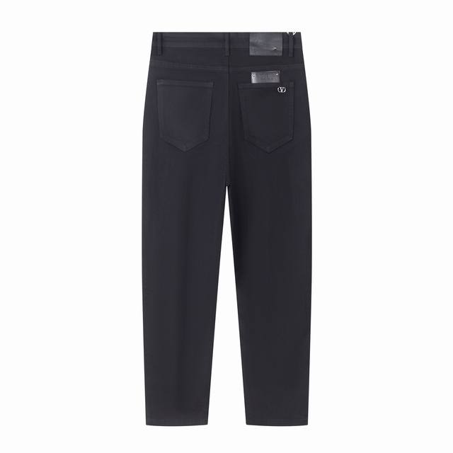 Valentino summer new style washed print fashion casual straight skinny jeans Ove