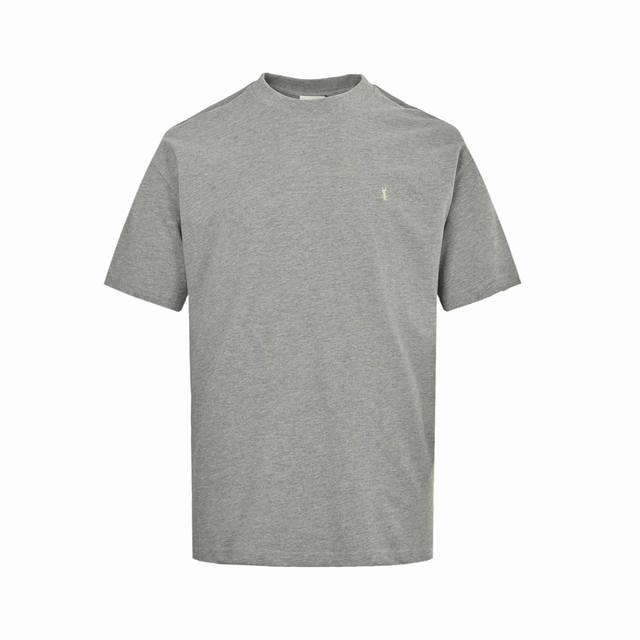 Saint Lauren Paris 25Ss Small logo embroidered short sleeves Cotton pique materi