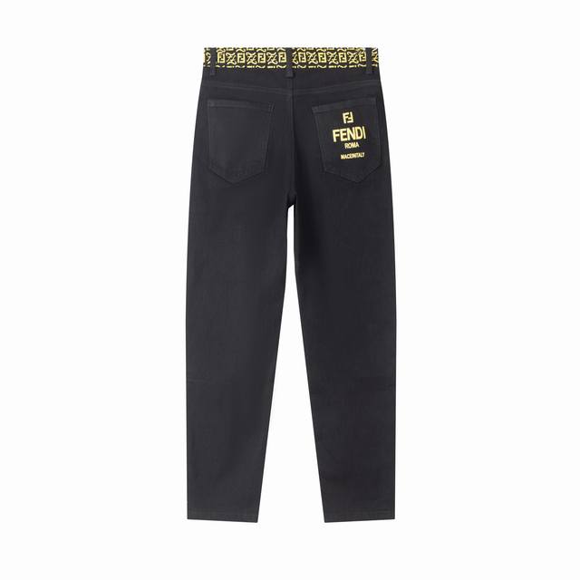 Fendi 24Ss new double F waist full print jeans The latest product, available at