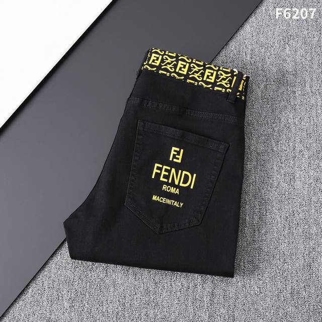 Fendi 24Ss new double F waist full print jeans The latest product, available at