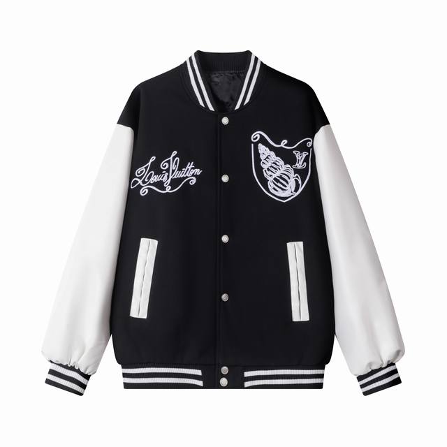 24Ss autumn and winter new embroidered short baseball jacket injects a nautical