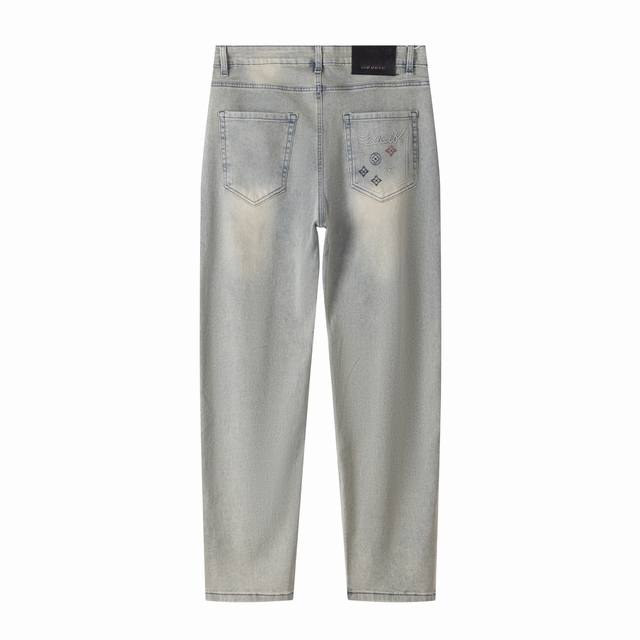 Lv Louis Vuitton spring and summer men's jeans, original cloth and original wash