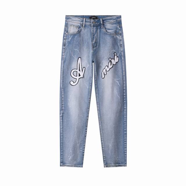 Amiri patch embroidered jeans Amiri high street basic ripped skinny stretch jean