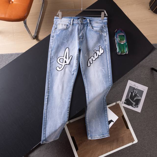 Amiri patch embroidered jeans Amiri high street basic ripped skinny stretch jean