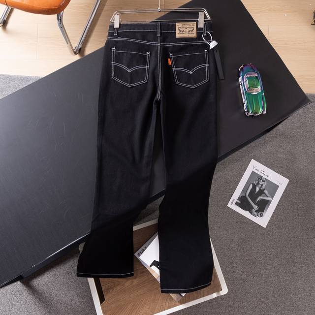 Levi's Cleanfit Vintage517 style washed high street flared straight washed jeans
