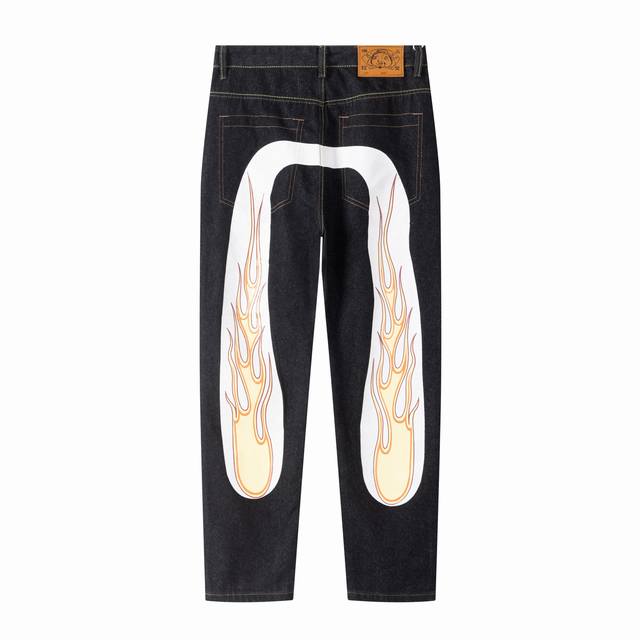 Evisu Fushen Summer Men's Printed Denim Pants Perfect Quality Vintage Limited Ed