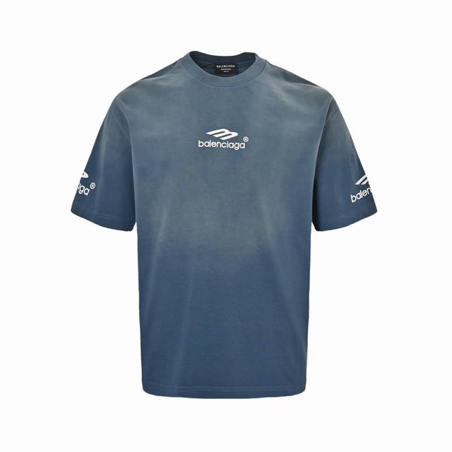 Balenciaga 25Ss ski series 3M printed washed short-sleeves The fabric is made of
