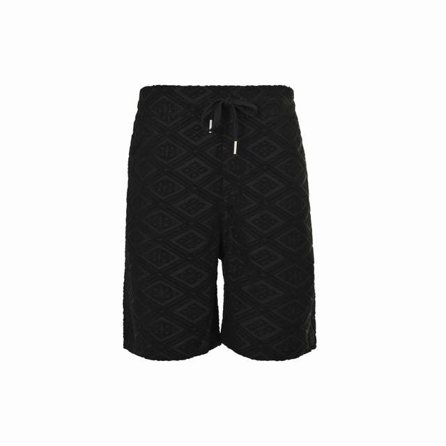 Givenchy 25Ss Full Print 4G Grid Jacquard Shorts The fabric is made of active bl