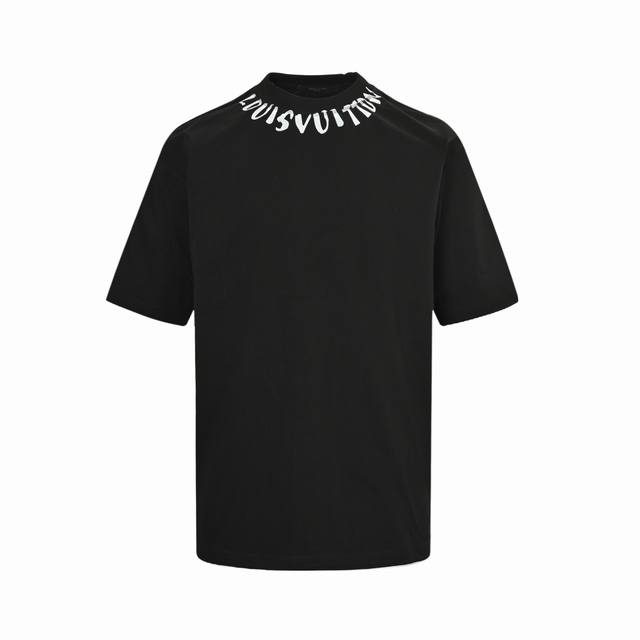 Louis Vuitton 25Ss Neckline Logo Chain Logo Print Short Sleeves Color: Black Whi