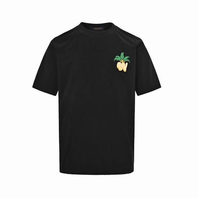Louis Vuitton 25Ss Coconut Tree Letter Logo Foam Print Short Sleeves Purchased t