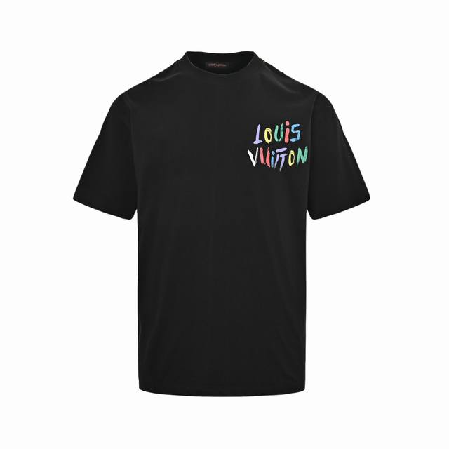 Louis Vuitton 25Ss hand-painted colorful logo graffiti print short sleeves Purch