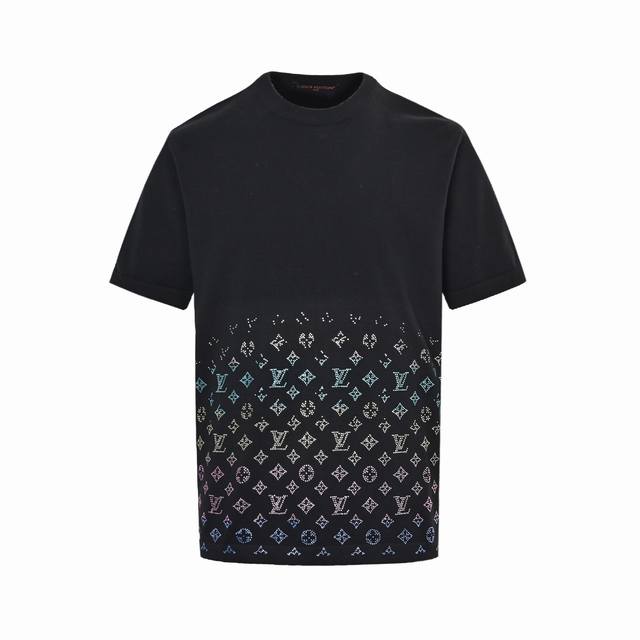 Louis Vuitton 25Ss Gradient Presbyopia Colored Diamond Knit Short Sleeves This T