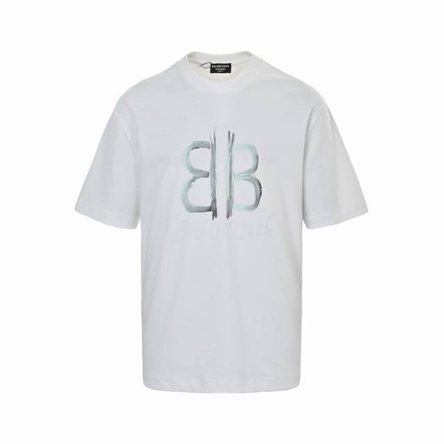 Balenciaga Paris Balenciaga hand-painted letter print short sleeves The fabric i