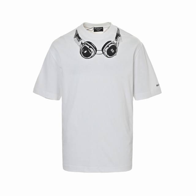 Balenciaga Balenciaga hot diamond earphone short sleeves 260G% cotton 16-weave d