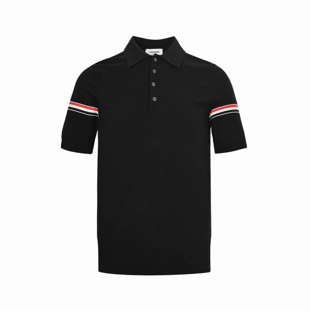 Thom Browne M29 arm ribbon ice silk jacquard Polo short sleeves Selected custom-