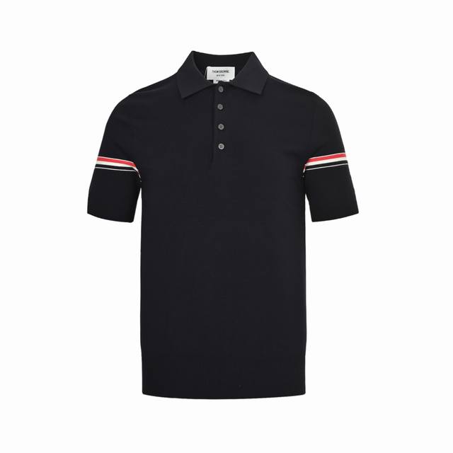 Thom Browne M29 arm ribbon ice silk jacquard Polo short sleeves Selected custom-