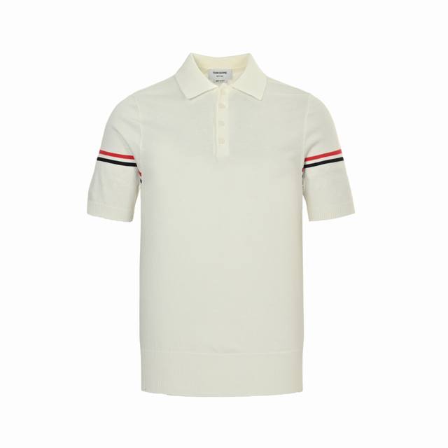 Thom Browne M29 arm ribbon ice silk jacquard Polo short sleeves Selected custom-