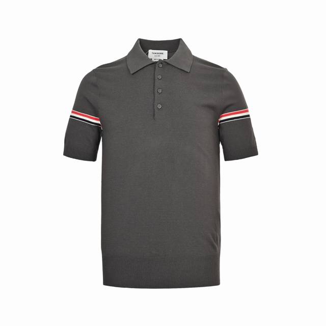 Thom Browne M29 arm ribbon ice silk jacquard Polo short sleeves Selected custom-