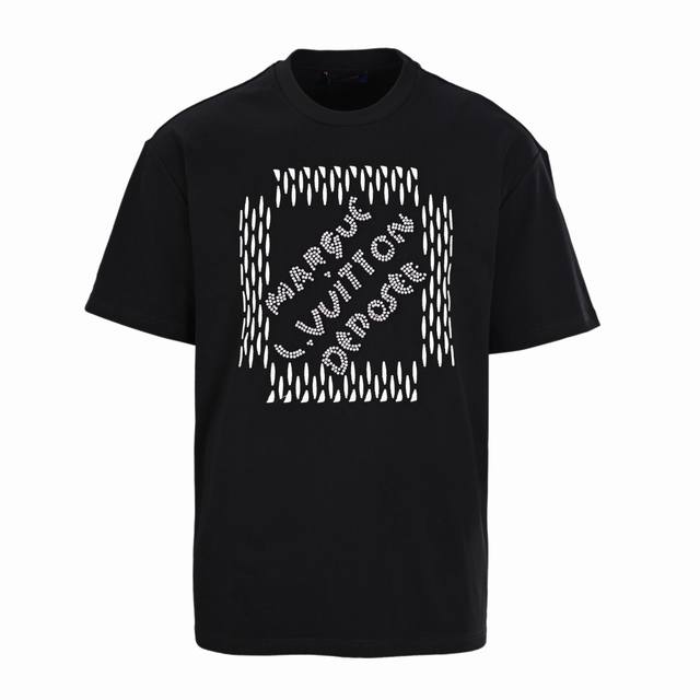 Louis Vuitton Lv tricolor beaded embroidered short-sleeved T-shirt Authentic 135