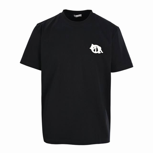 Dior Cd Four-color embroidered patch letter short-sleeved T-shirt The original v