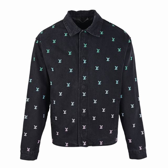 Louis Vuitton Lv gradient full embroidered letter suit denim jacket coat Made of