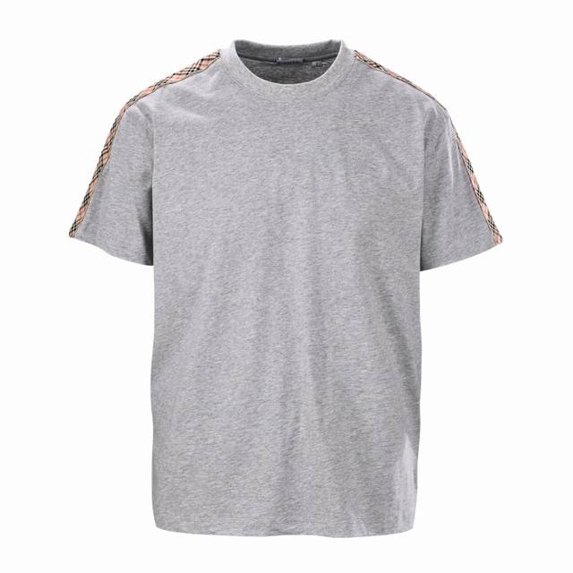 Burberry Bbr Warhorse Embroidered Check Shoulder Short Sleeve T-shirt Original p