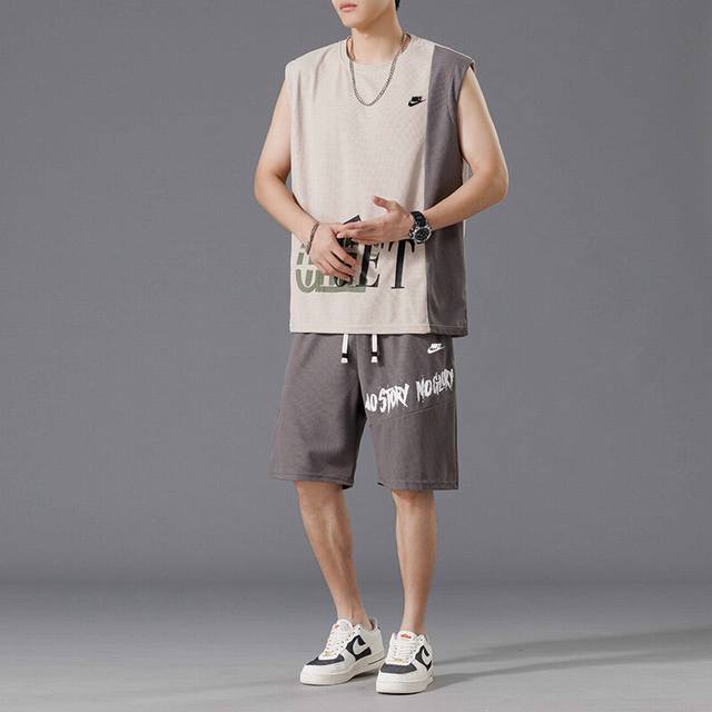 Nike 25Ss new high quality quick-drying vest shorts set! 3D silicone label, no-