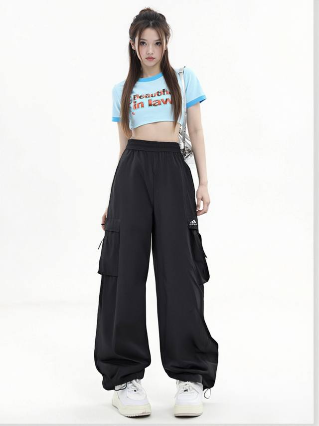 for Adidas overseas official website four colors unisex thin ice silk trousers