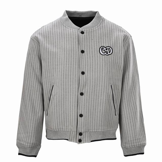 Dior Cd Atelier baseball jacket with vertical stripes on the front and back embr