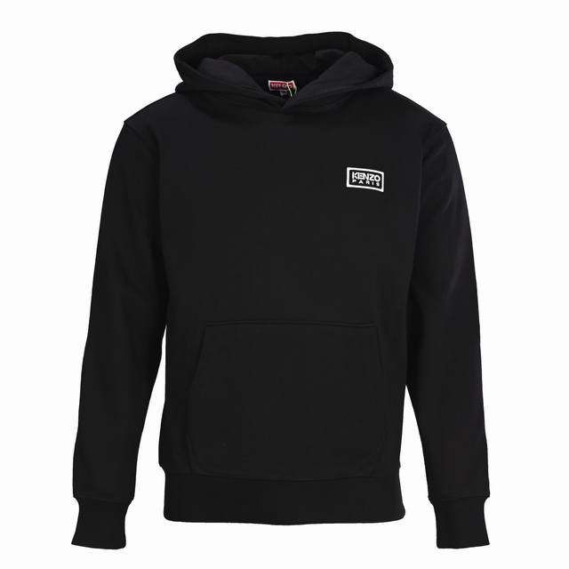 Kenzo Takada Kenzo Kz black and white embroidered hooded sweatshirt Original ver