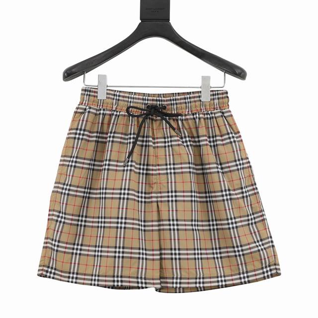 Burberry classic plaid beach shorts The fabric is custom-made, functional twill