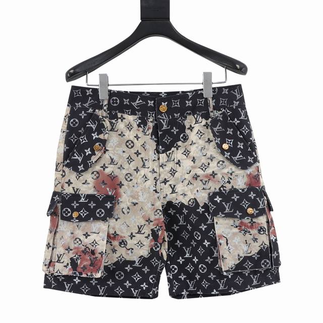 Louis Vuitton Louis Vuitton all-over printed denim shorts Monogram deconstructs