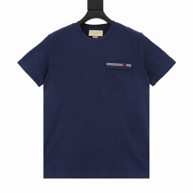 Gucci Gucci 24Ss pocket double G embroidered short sleeves Size:S-Xl DDD